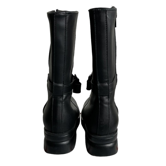 NWOT LL Bean Short Black Leather Boots Womens Size 5.5 Med - Picture 7 of 9